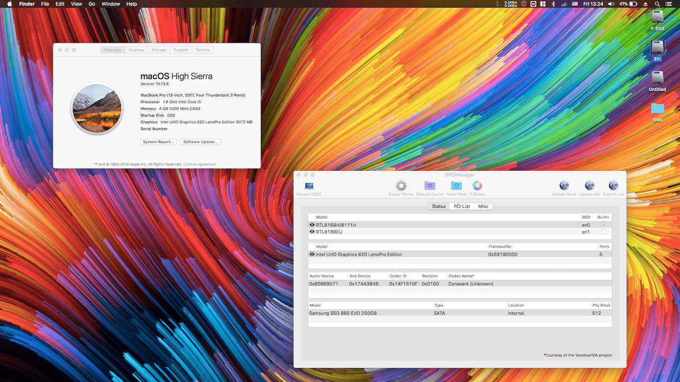 Success Hackintosh macOS High Sierra 10.13.6 Build 17G65 at Lenovo Ideapad 330-15IKB (Non eGPU)